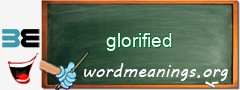 WordMeaning blackboard for glorified